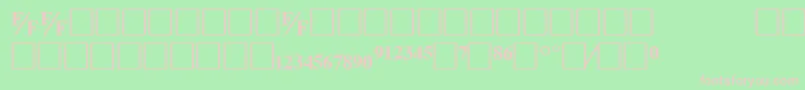 TmsfbBold Font – Pink Fonts on Green Background