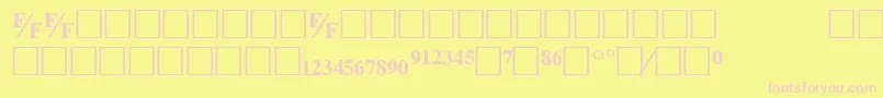 TmsfbBold Font – Pink Fonts on Yellow Background