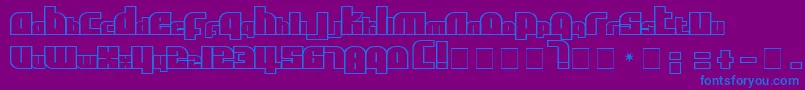 AflCaps Font – Blue Fonts on Purple Background