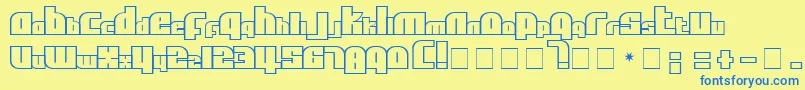 AflCaps Font – Blue Fonts on Yellow Background