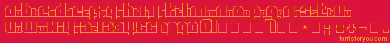 AflCaps Font – Orange Fonts on Red Background