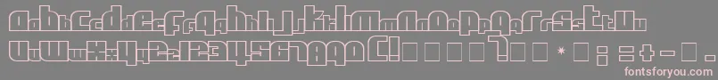 フォントAflCaps – 灰色の背景にピンクのフォント
