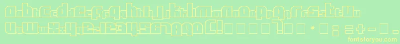 AflCaps Font – Yellow Fonts on Green Background