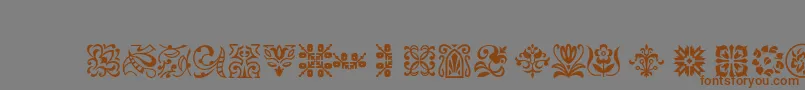 Ptornament Font – Brown Fonts on Gray Background
