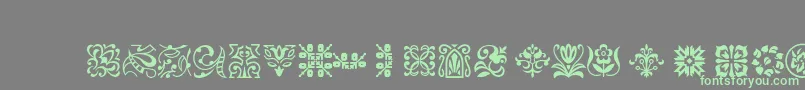Ptornament-fontti – vihreät fontit harmaalla taustalla