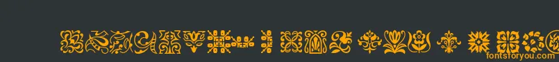 Шрифт Ptornament – оранжевые шрифты на чёрном фоне
