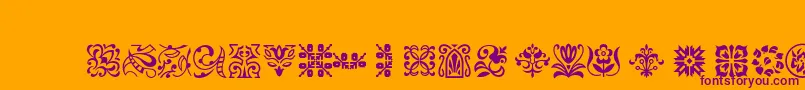 Шрифт Ptornament – фиолетовые шрифты на оранжевом фоне