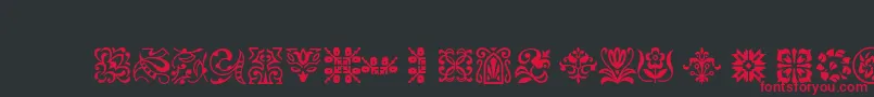 Шрифт Ptornament – красные шрифты на чёрном фоне