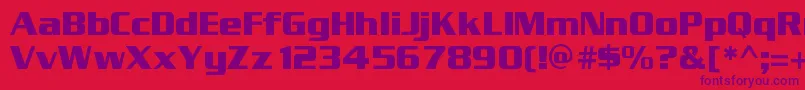 Entsans Font – Purple Fonts on Red Background