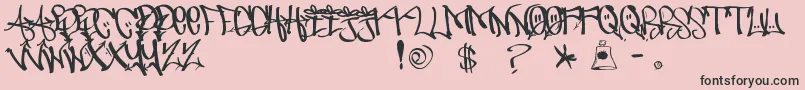 UrbanHookUpz Font – Black Fonts on Pink Background