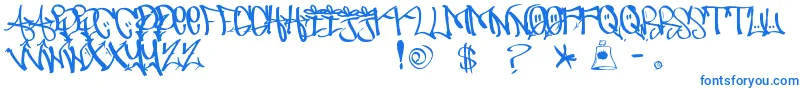Шрифт UrbanHookUpz – синие шрифты