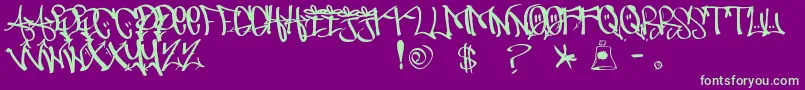 UrbanHookUpz Font – Green Fonts on Purple Background
