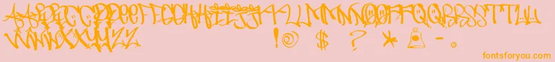 UrbanHookUpz Font – Orange Fonts on Pink Background
