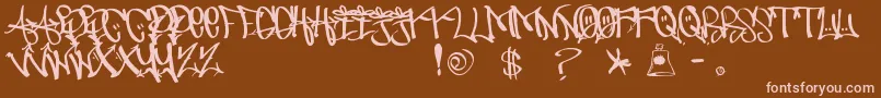 UrbanHookUpz Font – Pink Fonts on Brown Background