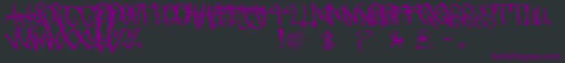 Czcionka UrbanHookUpz – fioletowe czcionki na czarnym tle