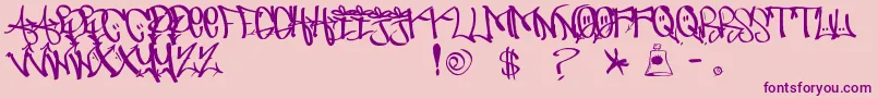 UrbanHookUpz Font – Purple Fonts on Pink Background