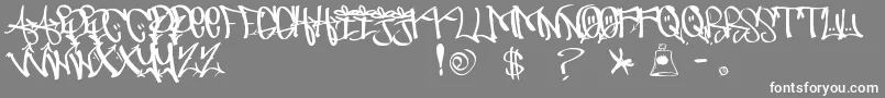 UrbanHookUpz Font – White Fonts on Gray Background