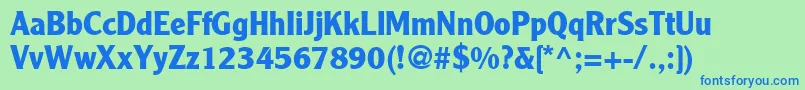 ClearfaceGothicLt75Bold Font – Blue Fonts on Green Background