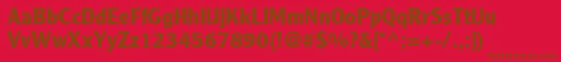 ClearfaceGothicLt75Bold Font – Brown Fonts on Red Background