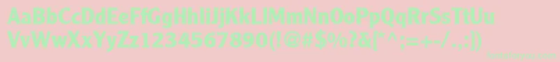 ClearfaceGothicLt75Bold Font – Green Fonts on Pink Background