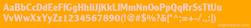 ClearfaceGothicLt75Bold Font – Pink Fonts on Orange Background