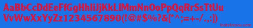ClearfaceGothicLt75Bold Font – Red Fonts on Blue Background
