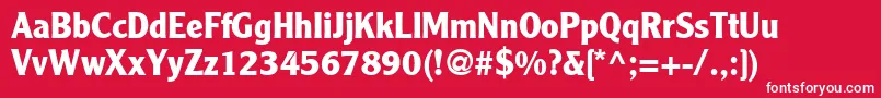 ClearfaceGothicLt75Bold Font – White Fonts on Red Background