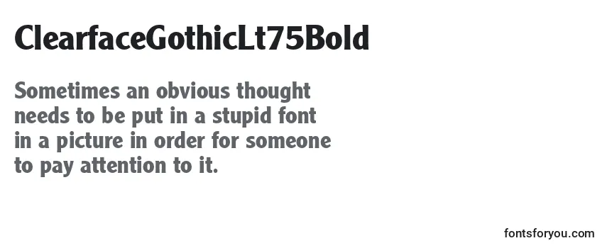 ClearfaceGothicLt75Bold Font