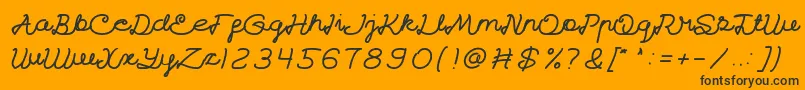 More about CatatanHarian Font CatatanHarian Font – Black Fonts on Orange Background
