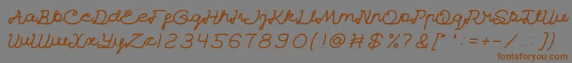 CatatanHarian Font – Brown Fonts on Gray Background