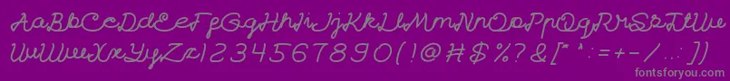 CatatanHarian Font – Gray Fonts on Purple Background