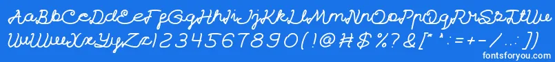 CatatanHarian Font – White Fonts on Blue Background