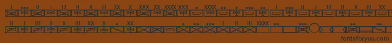 fuente EsriMilmod01 – Fuentes Negras Sobre Fondo Marrón