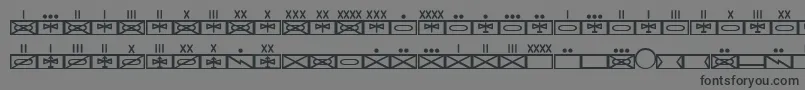 フォントEsriMilmod01 – 黒い文字の灰色の背景