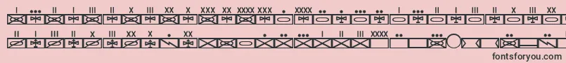 フォントEsriMilmod01 – ピンクの背景に黒い文字