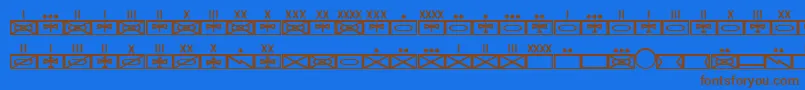 EsriMilmod01 Font – Brown Fonts on Blue Background