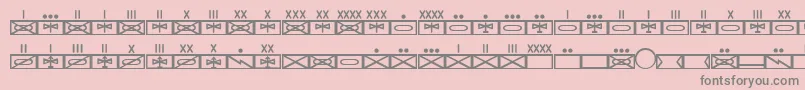 EsriMilmod01 Font – Gray Fonts on Pink Background