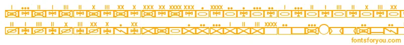 fuente EsriMilmod01 – Fuentes Naranjas Sobre Fondo Blanco