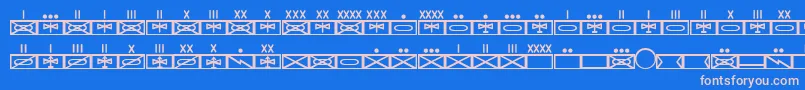 fuente EsriMilmod01 – Fuentes Rosadas Sobre Fondo Azul