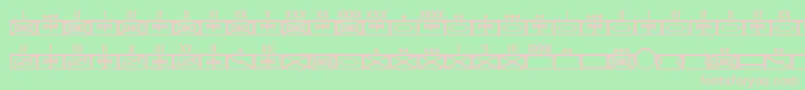 EsriMilmod01-fontti – vaaleanpunaiset fontit vihreällä taustalla
