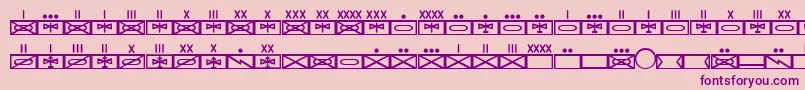 EsriMilmod01 Font – Purple Fonts on Pink Background
