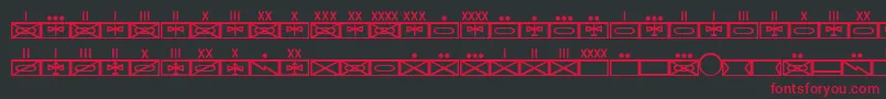 fuente EsriMilmod01 – Fuentes Rojas Sobre Fondo Negro