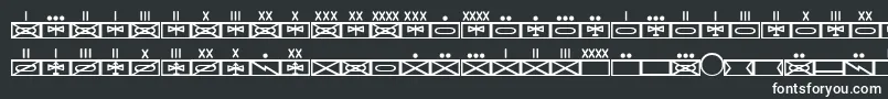 フォントEsriMilmod01 – 黒い背景に白い文字