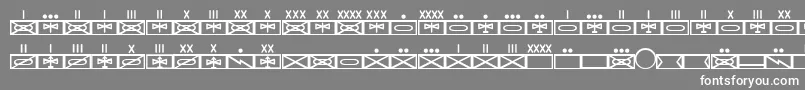 フォントEsriMilmod01 – 灰色の背景に白い文字