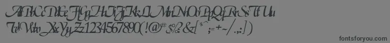 フォントElgarrettRegular – 黒い文字の灰色の背景