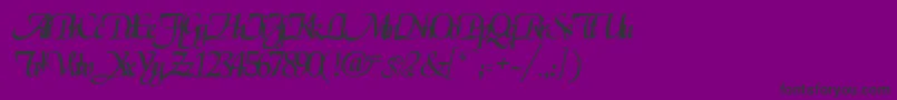 ElgarrettRegular-Schriftart – Schwarze Schriften auf violettem Hintergrund