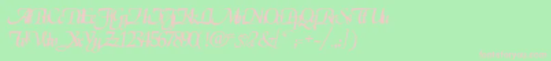 ElgarrettRegular Font – Pink Fonts on Green Background