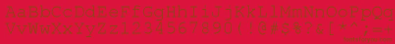 EnglishRussianCourier Font – Brown Fonts on Red Background