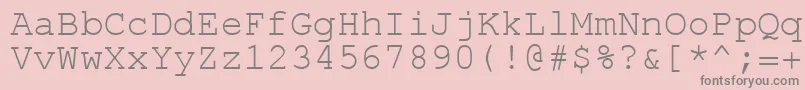 EnglishRussianCourier Font – Gray Fonts on Pink Background