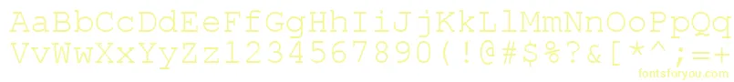 Шрифт EnglishRussianCourier – жёлтые шрифты